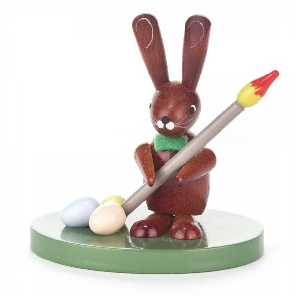 Dregeno Erzgebirge - Ostersockel Hase mit Pinsel