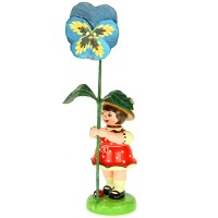 Hubrig Blumenmädchen 11cm Blumenkind mit Stiefmütterchen Hubrig Blumenmädchen 11cm Blumenkind mit Stiefmütterchen