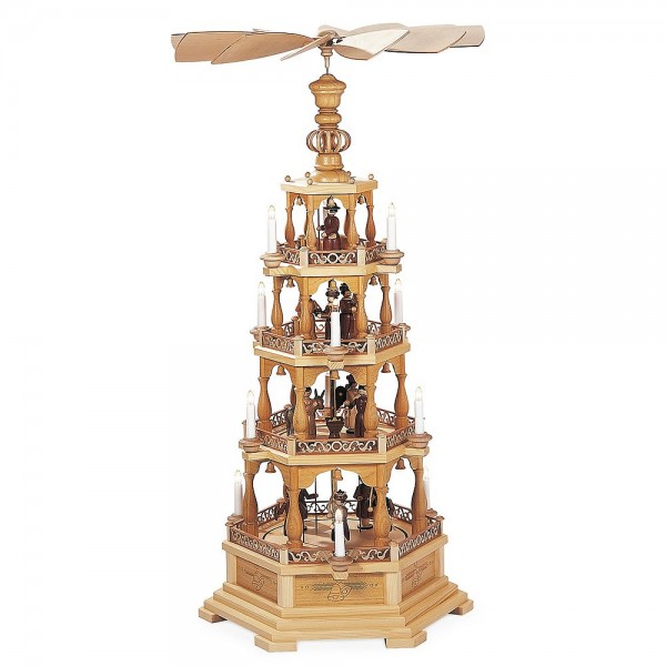 Müller Pyramide Heilige Geschichte 4-stöckig, natur 120cm