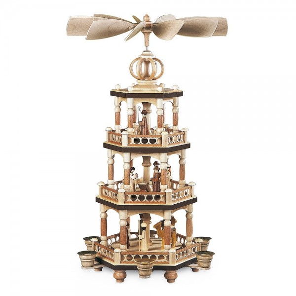 Müller Pyramide Heilige Geschichte 3-stöckig, natur 52cm