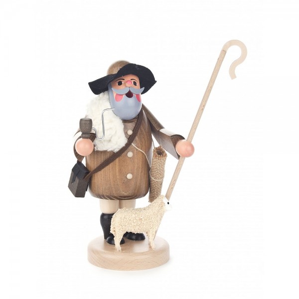Dregeno Erzgebirge - Räuchermann Schäfer mit Schaf - 18cm