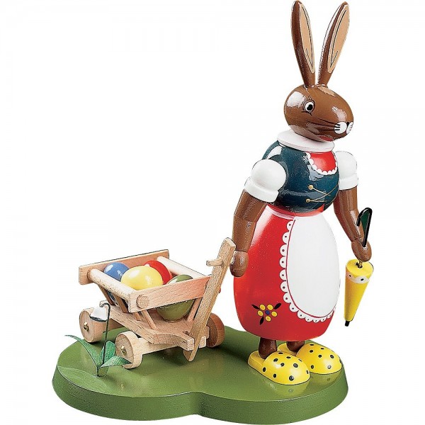 Richard Glässer Osterhase mit Handwagen