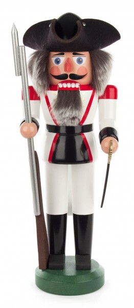 Dregeno Erzgebirge - Nussknacker Französischer Soldat 39cm weiß