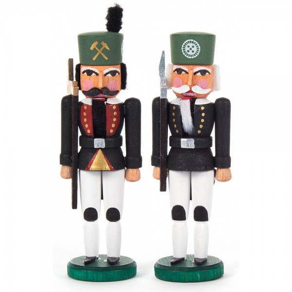 Dregeno Erzgebirge - Miniatur-Nussknacker Bergmann und Hauer