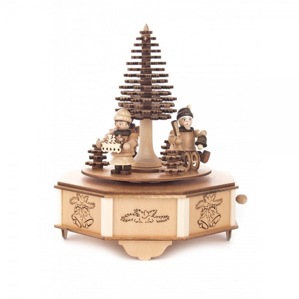 Dregeno Erzgebirge - Spieldose Weihnachtsfiguren, 18-stimmiges Spielwerk