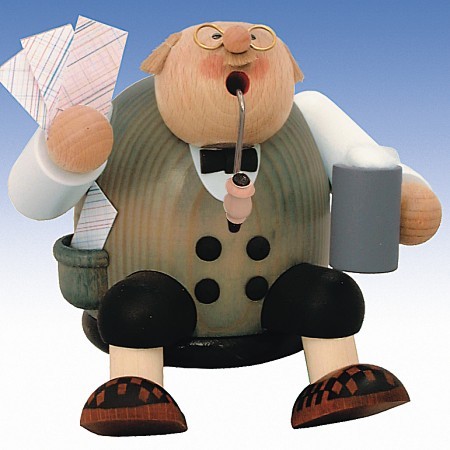 KWO Räuchermann Erzgebirge Kantenhocker Falschspieler 14cm