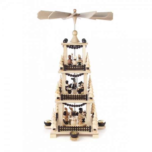 Dregeno Erzgebirge - Pyramide 3-stöckig Weihnachtszeit - 60cm
