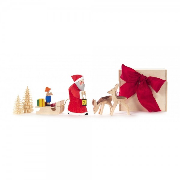 Dregeno Erzgebirge - Schnitzerei - Geschenkebox Weihnachten - 6,5cm