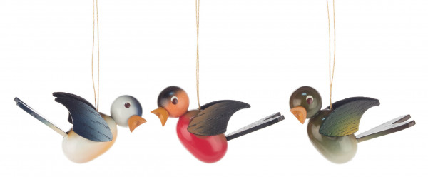 Dregeno Erzgebirge - Behang Vögel farbig (6)