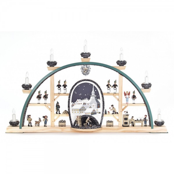 Dregeno Erzgebirge - Kolbe Schwibbogen mit Seiffener Kirche