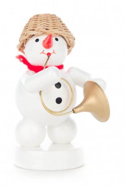 Dregeno Erzgebirge - Schneemann mit Waldhorn