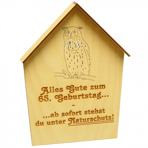 HELA Holzkunst - Naturschutzschild mit Geburtstagsspruch