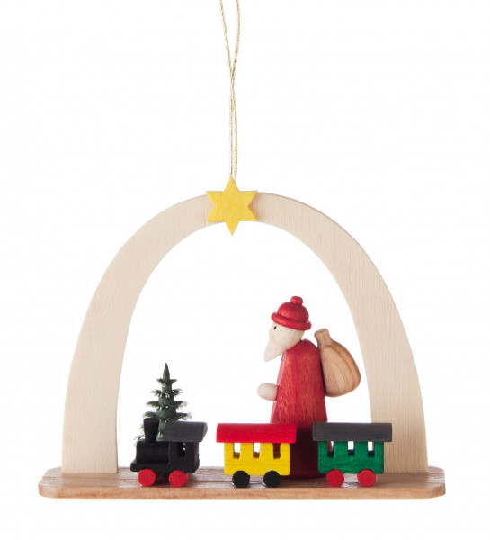 Dregeno Erzgebirge - Behang Weihnachtsmann mit Zug