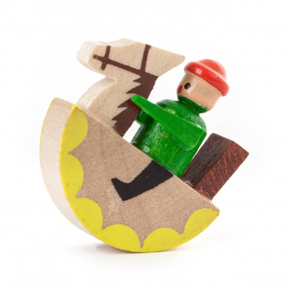 Dregeno Erzgebirge - Mini-Reiterlein gelb, 2,5 cm