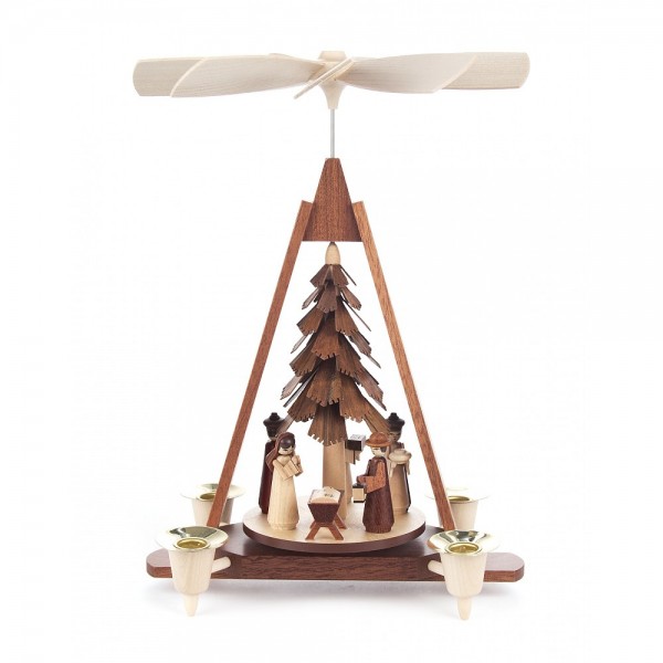 Dregeno Erzgebirge - Pyramide klein mit Christi Geburt - 29cm