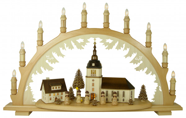 Lenk & Sohn - Schwibbogen Dorfkirche, Kurrende natur