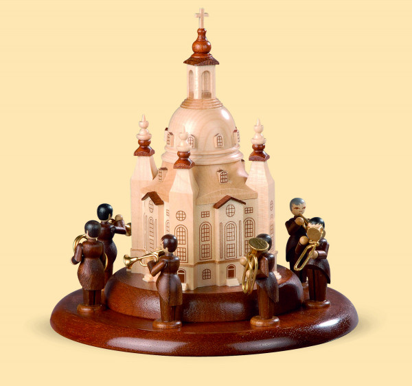 Motivplattform für elektr. Spieldosen - Blechbläserensemble L.Güttler an d.Frauenkirche, 15cm, ø15cm