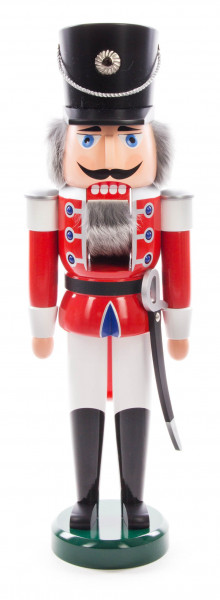 Dregeno Erzgebirge - Nussknacker Husar rot-weiß, 60 cm