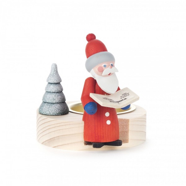 Dregeno Erzgebirge - Teelichthalter mit Ruprecht - 7cm