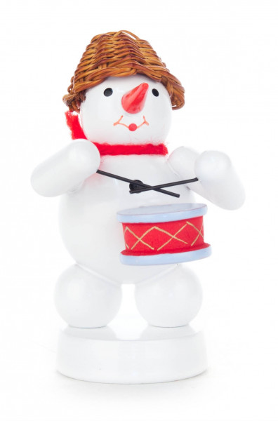Dregeno Erzgebirge - Schneemann mit kleiner Trommel