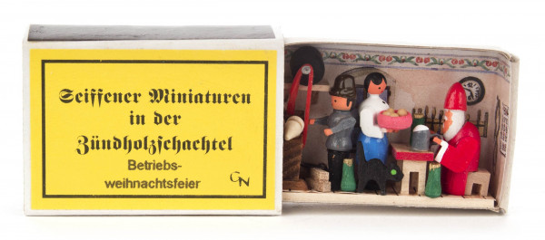 Dregeno Erzgebirge - Zündholzschachtel Betriebsweihnachtsfeier
