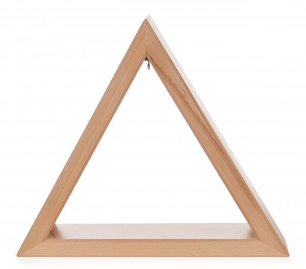 Dregeno Erzgebirge - Beleuchtetes Dreieck natur 26cm mit LED-Band 12V/Trafo 100-240V