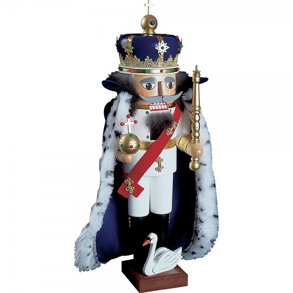 Richard Glässer Nussknacker König Ludwig II. mit Umhang