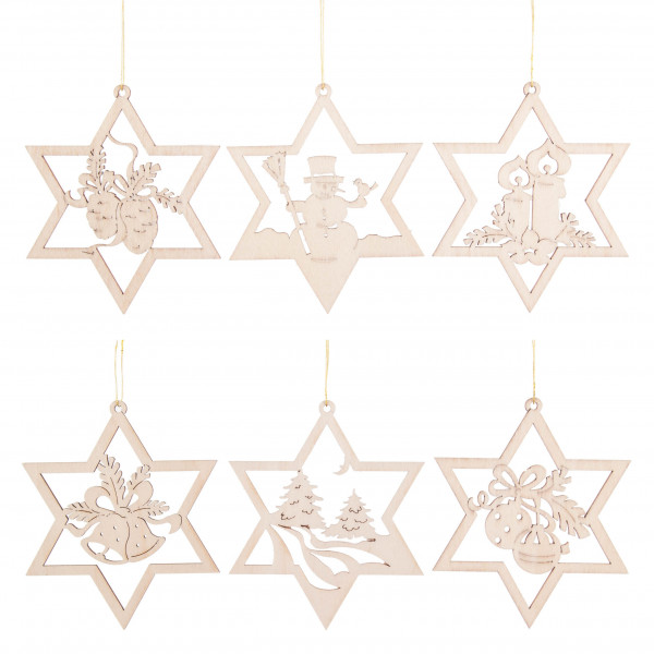 Dregeno Erzgebirge - Behang Weihnachtsmotive im Stern, Satz 2 (6)